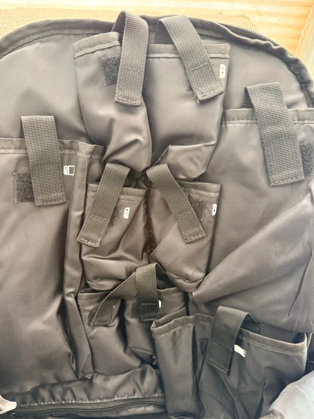 Nintendo Switch Gray Travel Backpack with Red Logo Accent